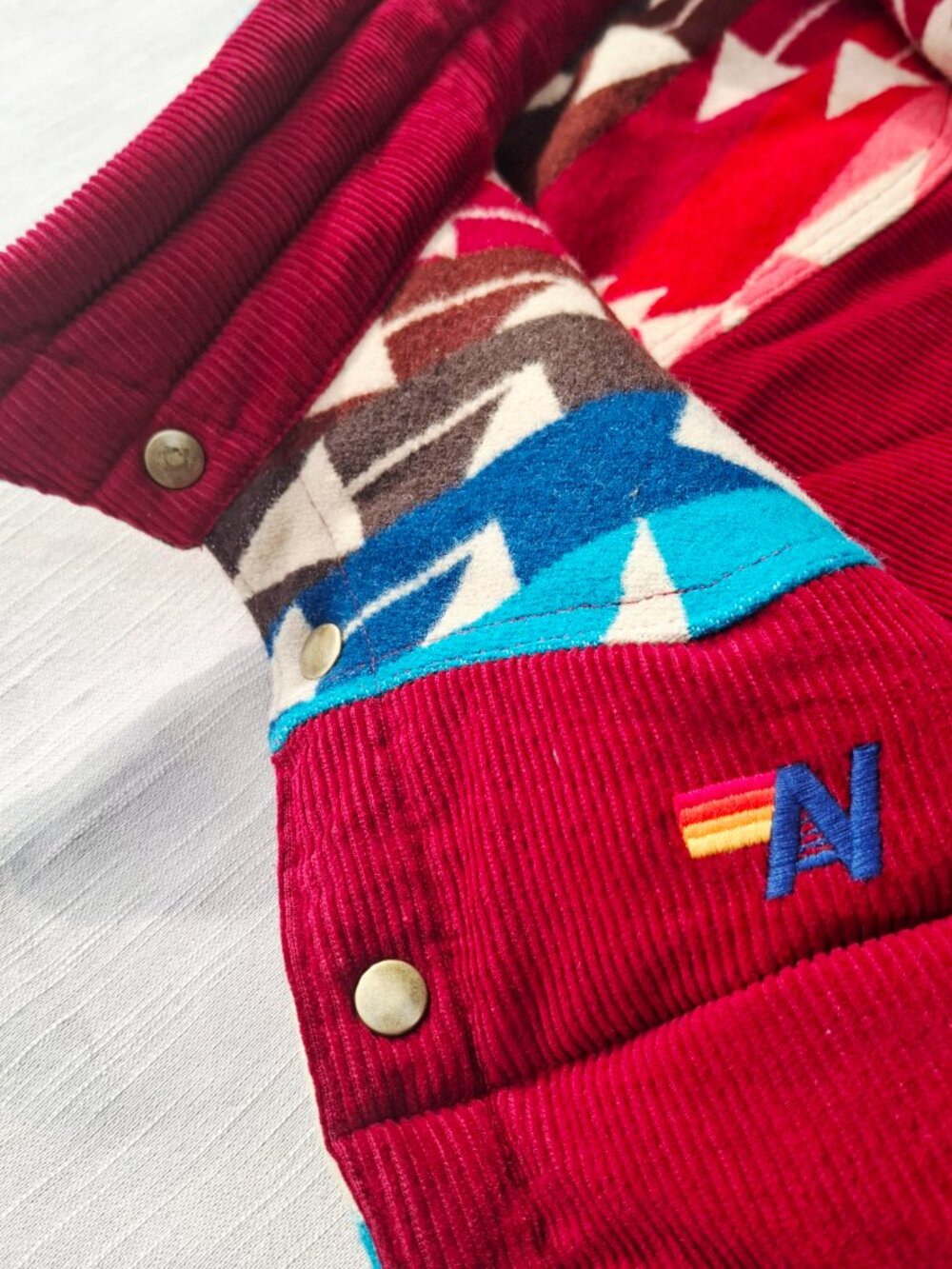 Aviator Nation × Pendelton Navajo Corduroy Wool Reversible Vest Unisex Size M* - Picture 7 of 15